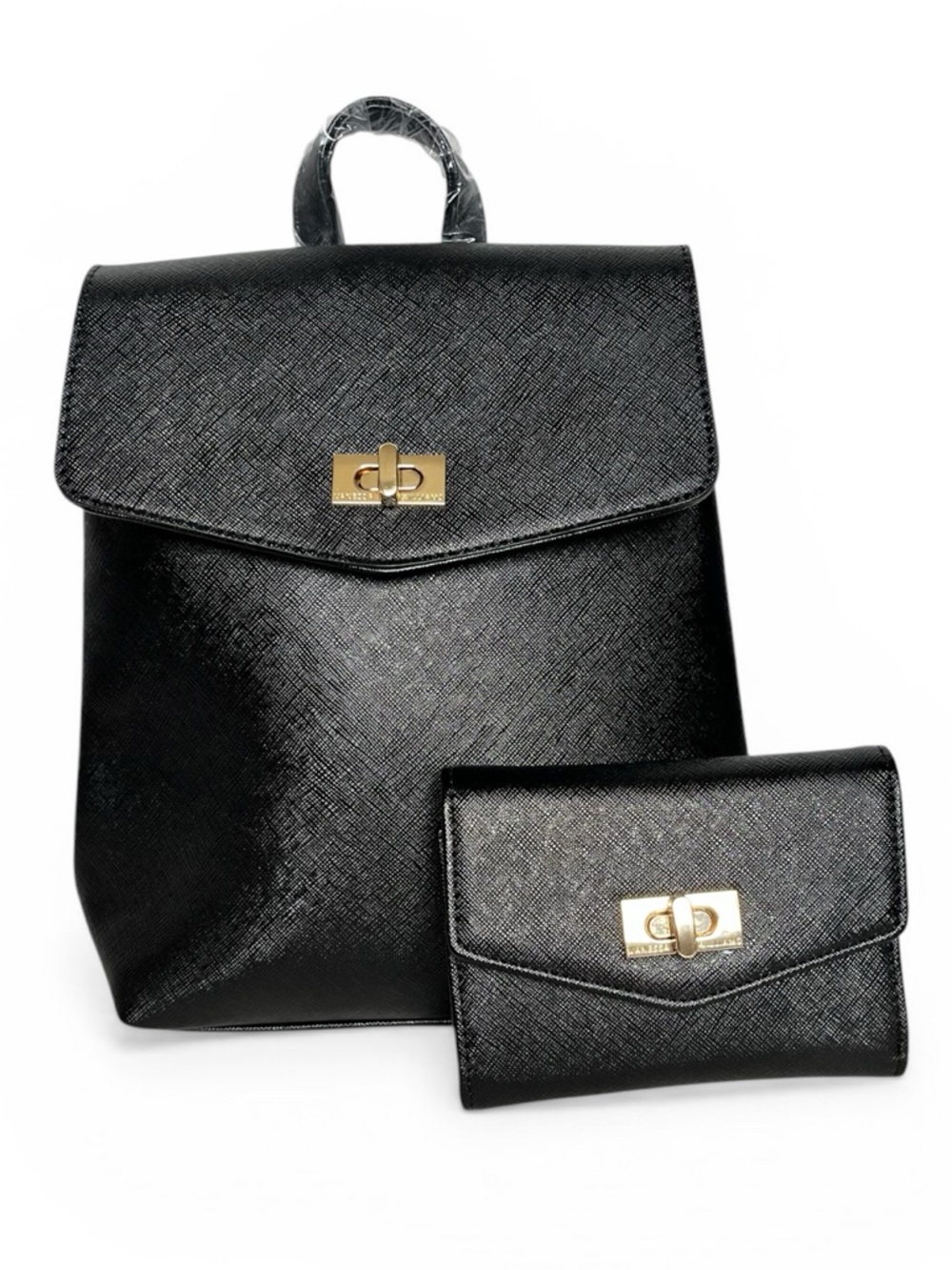 NWT Vanessa Williams Posh Mini Backback and Wallet black - Picture 2 of 10